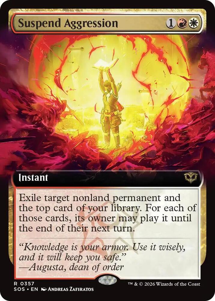 Suspend Aggression Extended Art 357 (Secrets of Strixhaven)  - Foil | Good Games Adelaide SA
