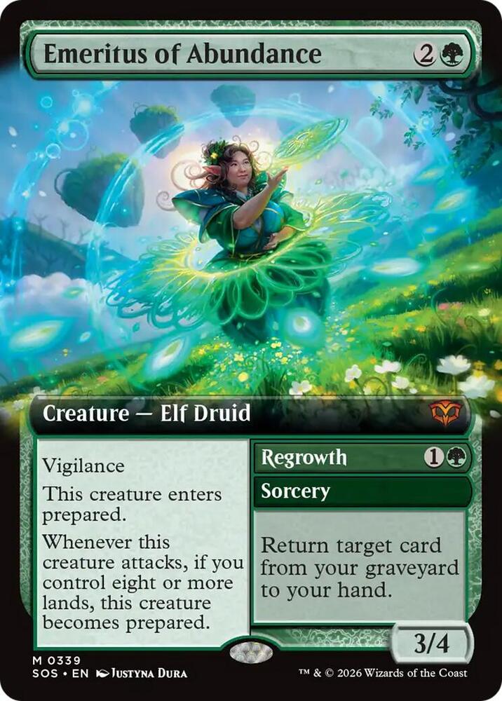 Emeritus of Abundance // Regrowth 339 (Secrets of Strixhaven)  - Extended Art | Good Games Adelaide SA