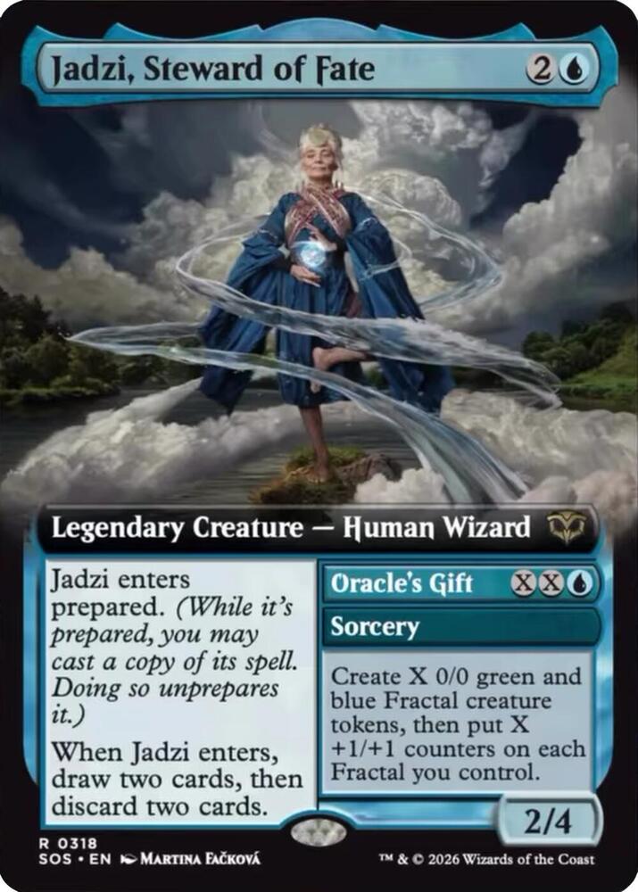 Jadzi, Steward of Fate // Oracle's Gift 318 (Secrets of Strixhaven)  - Extended Art | Good Games Adelaide SA