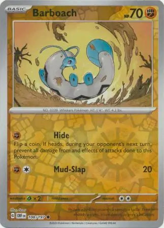 Barboach 108/197 (SV03: Obsidian Flames)  - Reverse Holofoil | Good Games Adelaide SA