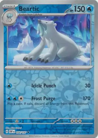 Beartic 054/197 (SV03: Obsidian Flames)  - Reverse Holofoil | Good Games Adelaide SA