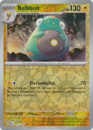 Bellibolt 077/197 (SV03: Obsidian Flames)  - Reverse Holofoil | Good Games Adelaide SA