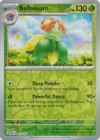 Bellossom 003/197 (SV03: Obsidian Flames)  - Reverse Holofoil | Good Games Adelaide SA