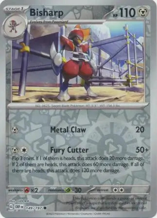 Bisharp 149/197 (SV03: Obsidian Flames)  - Reverse Holofoil | Good Games Adelaide SA
