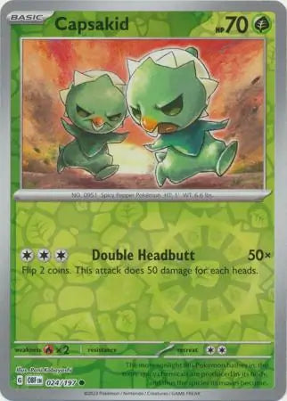 Capsakid 024/197 (SV03: Obsidian Flames)  - Reverse Holofoil | Good Games Adelaide SA