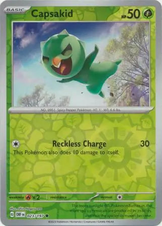Capsakid 023/197 (SV03: Obsidian Flames)  - Reverse Holofoil | Good Games Adelaide SA