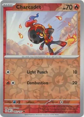 Charcadet 043/197 (SV03: Obsidian Flames)  - Reverse Holofoil | Good Games Adelaide SA