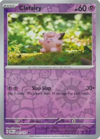 Clefairy 081/197 (SV03: Obsidian Flames)  - Reverse Holofoil | Good Games Adelaide SA