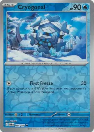 Cryogonal 055/197 (SV03: Obsidian Flames)  - Reverse Holofoil | Good Games Adelaide SA