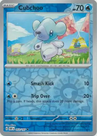 Cubchoo 053/197 (SV03: Obsidian Flames)  - Reverse Holofoil | Good Games Adelaide SA