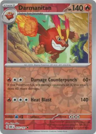 Darmanitan 035/197 (SV03: Obsidian Flames)  - Reverse Holofoil | Good Games Adelaide SA