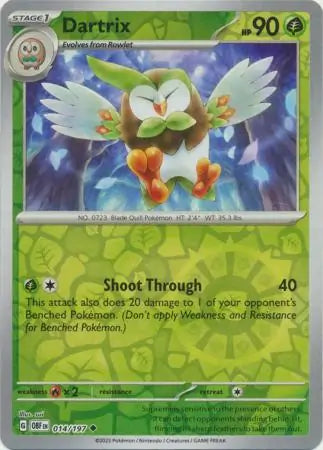 Dartrix 014/197 (SV03: Obsidian Flames)  - Reverse Holofoil | Good Games Adelaide SA