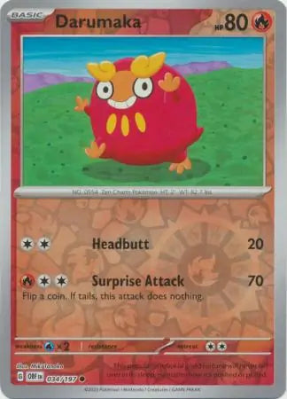 Darumaka 034/197 (SV03: Obsidian Flames)  - Reverse Holofoil | Good Games Adelaide SA