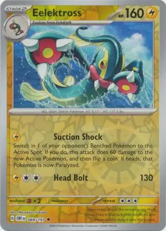 Eelektross 069/197 (SV03: Obsidian Flames)  - Reverse Holofoil | Good Games Adelaide SA