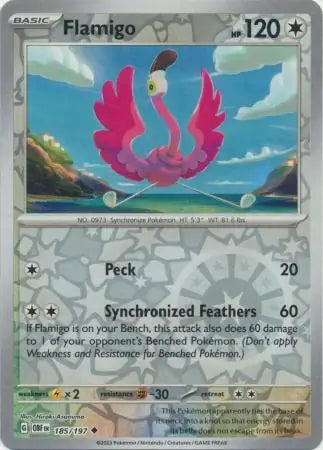 Flamigo 185/197 (SV03: Obsidian Flames)  - Reverse Holofoil | Good Games Adelaide SA