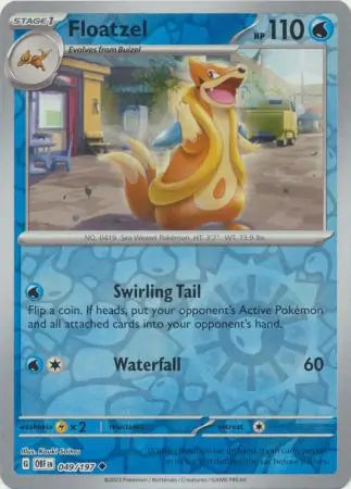 Floatzel 049/197 (SV03: Obsidian Flames)  - Reverse Holofoil | Good Games Adelaide SA