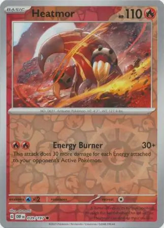 Heatmor 039/197 (SV03: Obsidian Flames)  - Reverse Holofoil | Good Games Adelaide SA