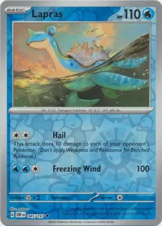 Lapras 045/197 (SV03: Obsidian Flames)  - Reverse Holofoil | Good Games Adelaide SA