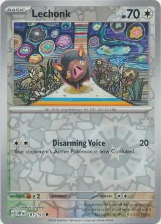 Lechonk 181/197 (SV03: Obsidian Flames)  - Reverse Holofoil | Good Games Adelaide SA