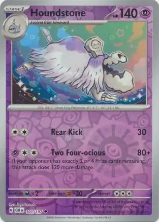 Houndstone 101/197 (SV03: Obsidian Flames)  - Reverse Holofoil | Good Games Adelaide SA