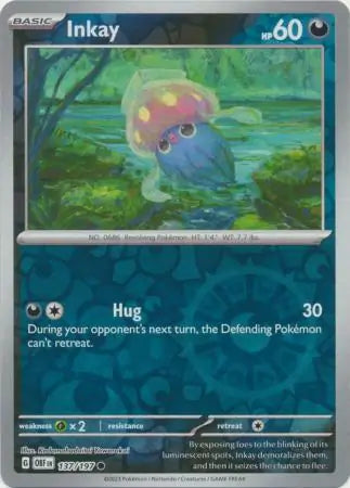 Inkay 137/197 (SV03: Obsidian Flames)  - Reverse Holofoil | Good Games Adelaide SA