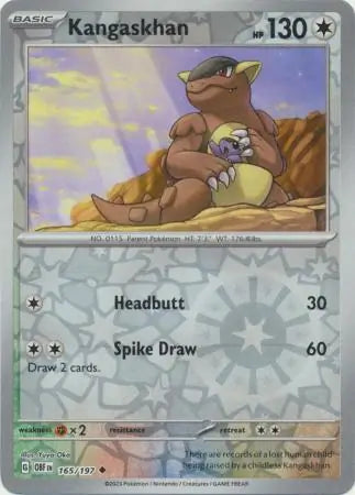 Kangaskhan 165/197 (SV03: Obsidian Flames)  - Reverse Holofoil | Good Games Adelaide SA