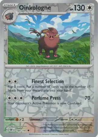 Oinkologne 184/197 (SV03: Obsidian Flames)  - Reverse Holofoil | Good Games Adelaide SA