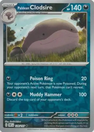 Paldean Clodsire 128/197 (SV03: Obsidian Flames)  - Reverse Holofoil | Good Games Adelaide SA