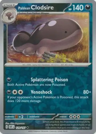 Paldean Clodsire 129/197 (SV03: Obsidian Flames)  - Reverse Holofoil | Good Games Adelaide SA