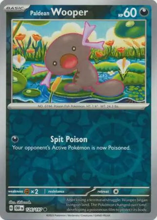 Paldean Wooper 126/197 (SV03: Obsidian Flames)  - Reverse Holofoil | Good Games Adelaide SA