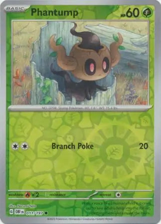 Phantump 011/197 (SV03: Obsidian Flames)  - Reverse Holofoil | Good Games Adelaide SA