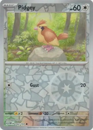 Pidgey 162/197 (SV03: Obsidian Flames)  - Reverse Holofoil | Good Games Adelaide SA