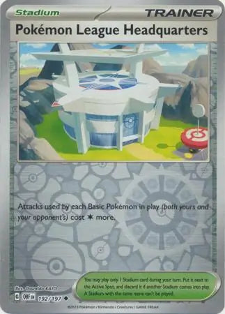 Pokemon League Headquarters 192/197 (SV03: Obsidian Flames)  - Reverse Holofoil | Good Games Adelaide SA