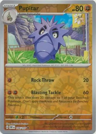 Pupitar 106/197 (SV03: Obsidian Flames)  - Reverse Holofoil | Good Games Adelaide SA