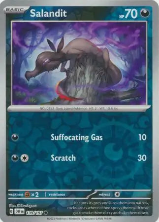 Salandit 139/197 (SV03: Obsidian Flames)  - Reverse Holofoil | Good Games Adelaide SA