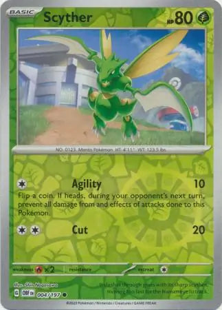 Scyther 004/197 (SV03: Obsidian Flames)  - Reverse Holofoil | Good Games Adelaide SA