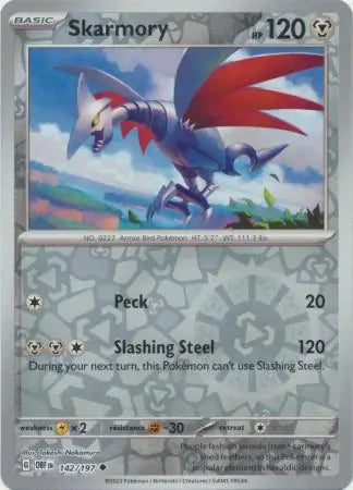 Skarmory 142/197 (SV03: Obsidian Flames)  - Reverse Holofoil | Good Games Adelaide SA