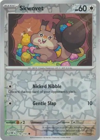 Skwovet 178/197 (SV03: Obsidian Flames)  - Reverse Holofoil | Good Games Adelaide SA