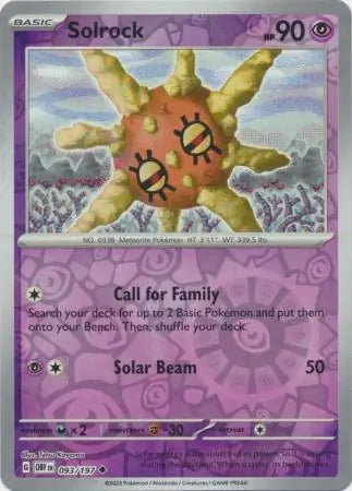 Solrock 093/197 (SV03: Obsidian Flames)  - Reverse Holofoil | Good Games Adelaide SA