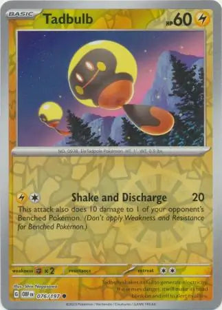 Tadbulb 076/197 (SV03: Obsidian Flames)  - Reverse Holofoil | Good Games Adelaide SA