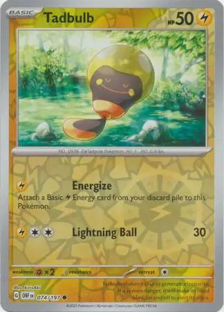 Tadbulb 074/197 (SV03: Obsidian Flames)  - Reverse Holofoil | Good Games Adelaide SA