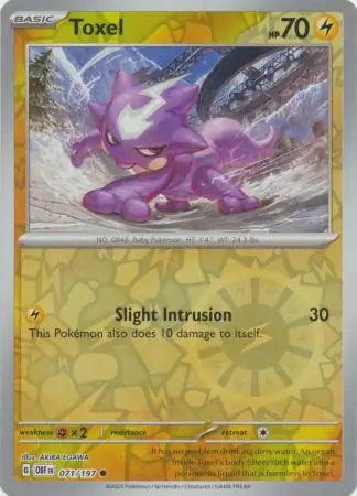 Toxel 071/197 (SV03: Obsidian Flames)  - Reverse Holofoil | Good Games Adelaide SA