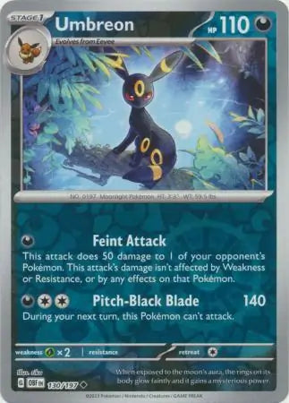 Umbreon 130/197 (SV03: Obsidian Flames)  - Reverse Holofoil | Good Games Adelaide SA
