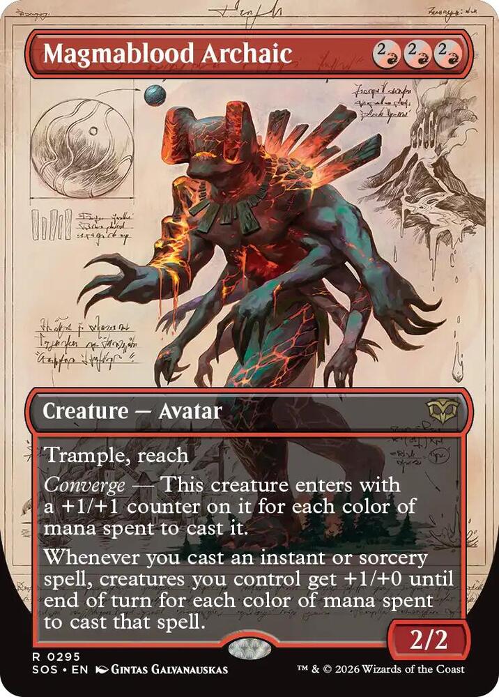 Magmablood Archaic Borderless 295 (Secrets of Strixhaven)  - Foil | Good Games Adelaide SA