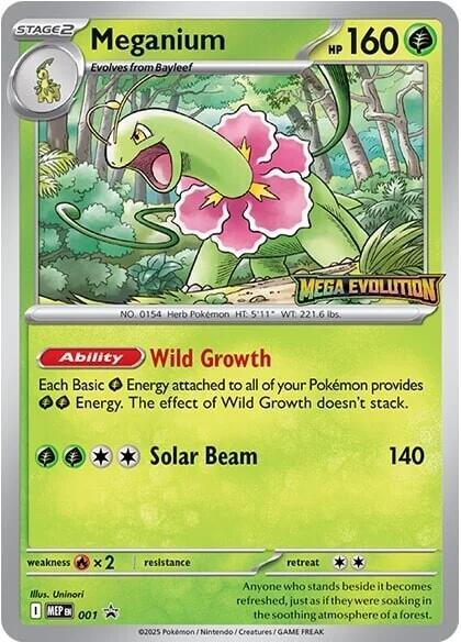 Meganium 001 001 (ME: Mega Evolution Promo)  - Holofoil | Good Games Adelaide SA