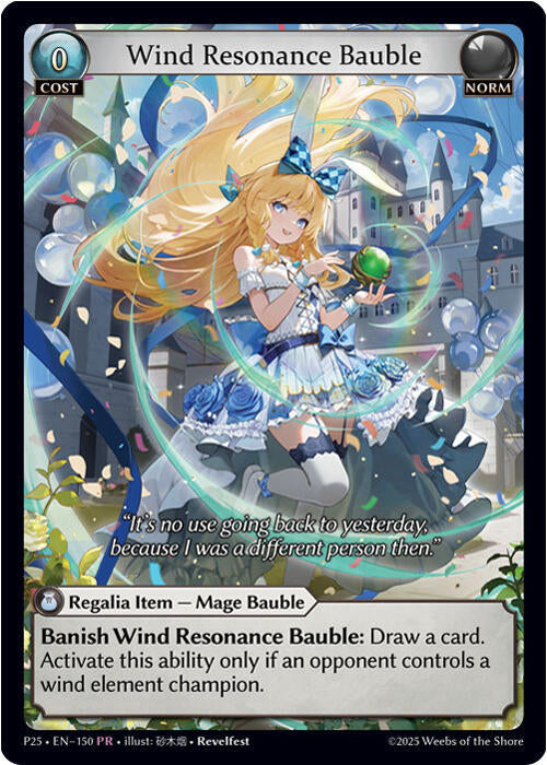 Wind Resonance Bauble 150 (Promotional Cards)  | Good Games Adelaide SA