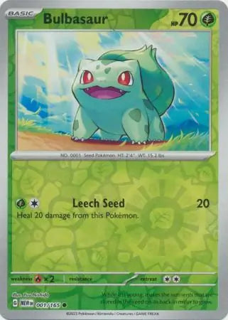 Bulbasaur 001/165 (SV: Scarlet & Violet 151)  - Reverse Holofoil | Good Games Adelaide SA