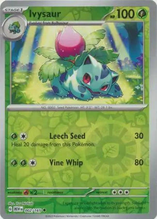Ivysaur 002/165 (SV: Scarlet & Violet 151)  - Reverse Holofoil | Good Games Adelaide SA