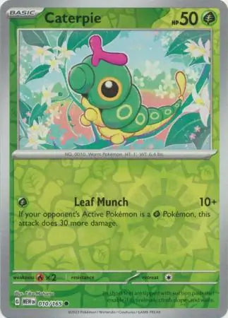 Caterpie 010/165 (SV: Scarlet & Violet 151)  - Reverse Holofoil | Good Games Adelaide SA