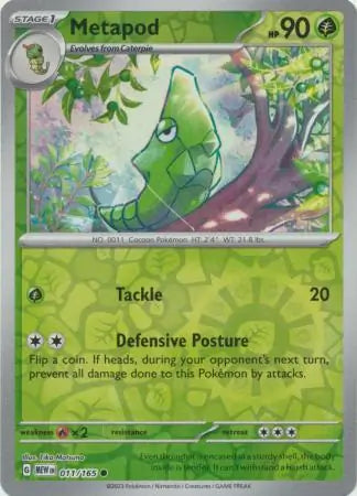 Metapod 011/165 (SV: Scarlet & Violet 151)  - Reverse Holofoil | Good Games Adelaide SA